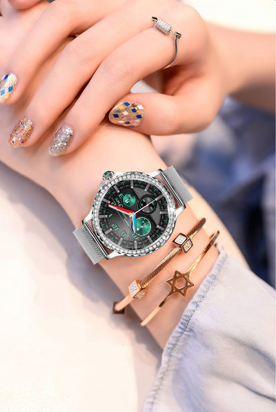 Bluetooth Calling Women's Diamond Smart Watch