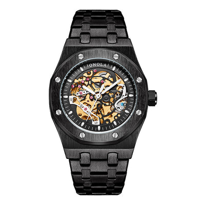 Hollow Dial Steel Belt Mechanical Waterproof Automatic Men's Mechanical Watch