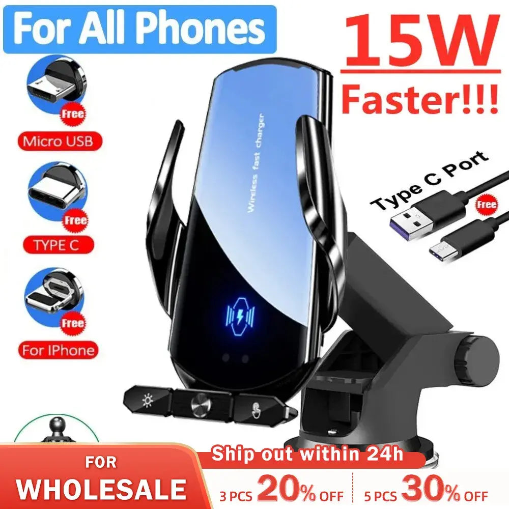 Car Wireless Charger Magnetic Fast Charging Station